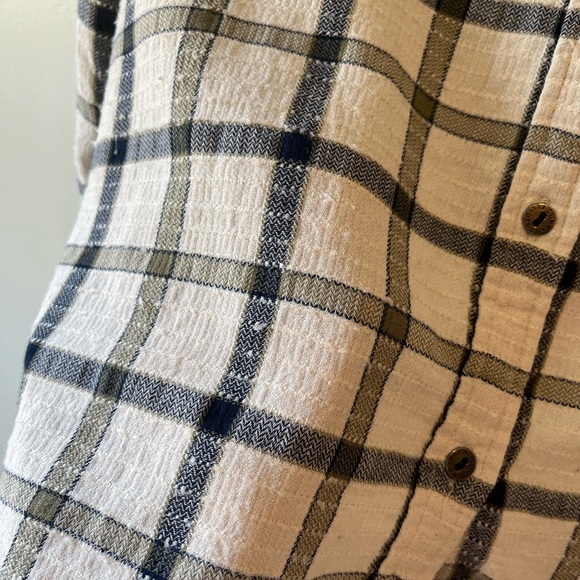 Current Elliott The Perfect Shirt in Gable Green Woodland Small - Picture 7 of 10